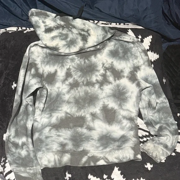 PINK Victoria's Secret Black and Gray Hoodie - Picture 2 of 4